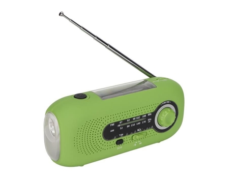 HURRISE Radio de Emergencia Manivela Tiempo de Emergencia Radio de Emergencia Recargable Batería Solar Sonido Potente Radio de Coche Modelo Europeo