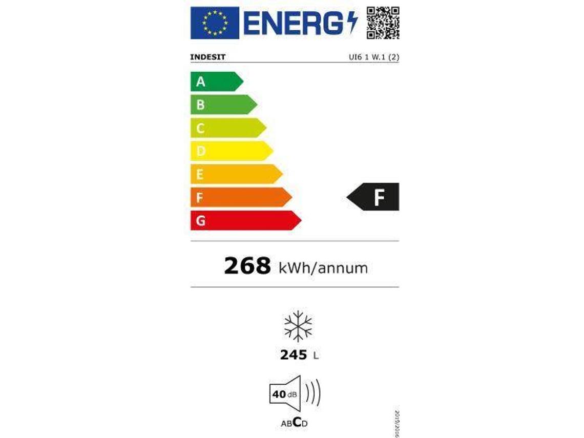 Congelador Vertical Indesit UI6 1 W.1 Blanco 58CM 232L