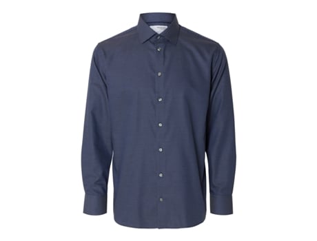 Camisa para Hombre SELECTED (L - Azul)