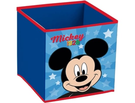 Arditex Wd13252 Contenedor organizador textil forma de cubo plegable 31x31x31cm disneymickey caja almacenamiento mickey mouse 64616 31