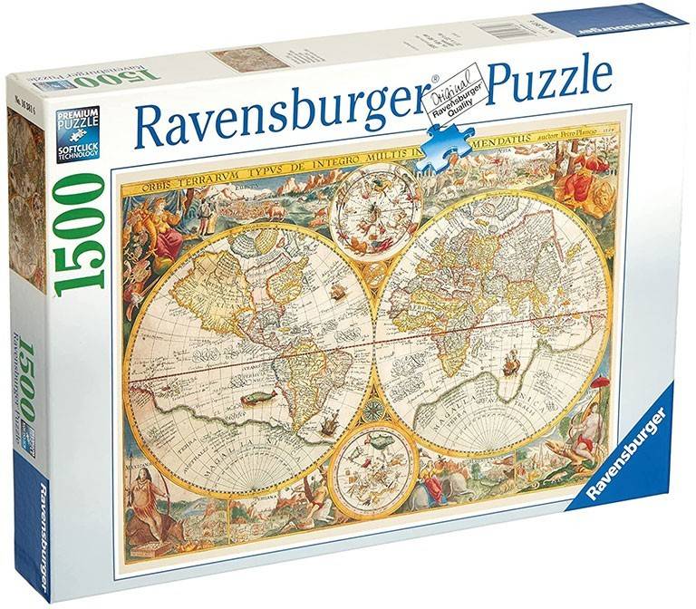 Puzzle RAVENSBURGUER Mapamundi Historico (1500 Piezas)