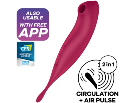 Satisfyer Twirling Pro+ Stimulator & Vibrator Red 1ud