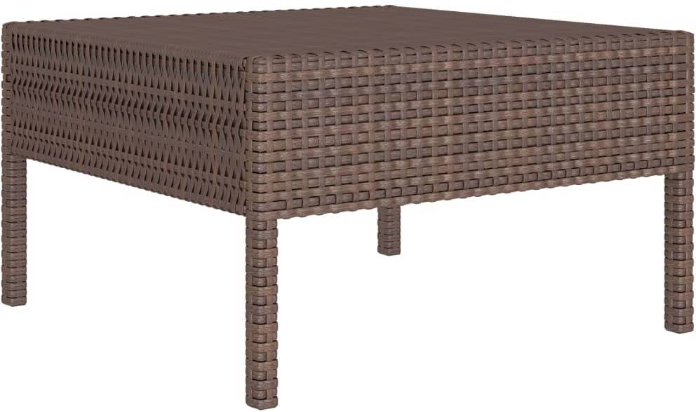 Conjunto de Jardín VIDAXL Lounge (Marrón - Poli Ratán - 60x60x35 cm - 3 Piezas)