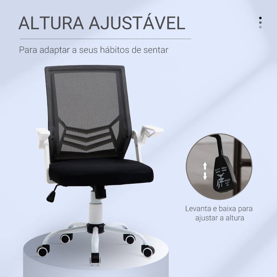 Silla de Escritorio Ejecutiva VINSETTO 921-547BK (Brazos Fijos - Espuma y Nylon)