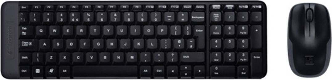 Teclado + Ratón LOGITECH MK220 (Inalámbrico - Óptico - Negro)