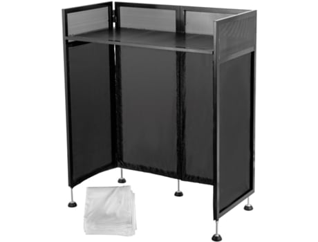 Mesa de fachada para DJ, cabina de DJ de 20x40x45 pulgadas con parte superior VEVOR