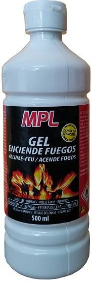 Mpl Gel Enciende fuegos para barbacoas chimeneas estufas y exteriores camping 500 ml combustible