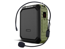 TECH DISCOUNT 18 W 18 W Amplificador de Voz Inalámbrico Portátil con Auriculares con Micrófono Bluetooth Impermeable Megáfono + Batería de Reserva