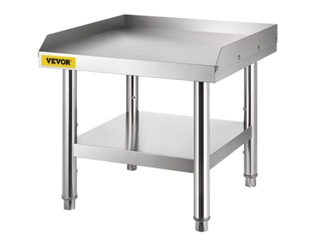 Mesa de acero inoxidable VEVOR para preparación y trabajo, soporte para equipos de cocina de 24inch x 24