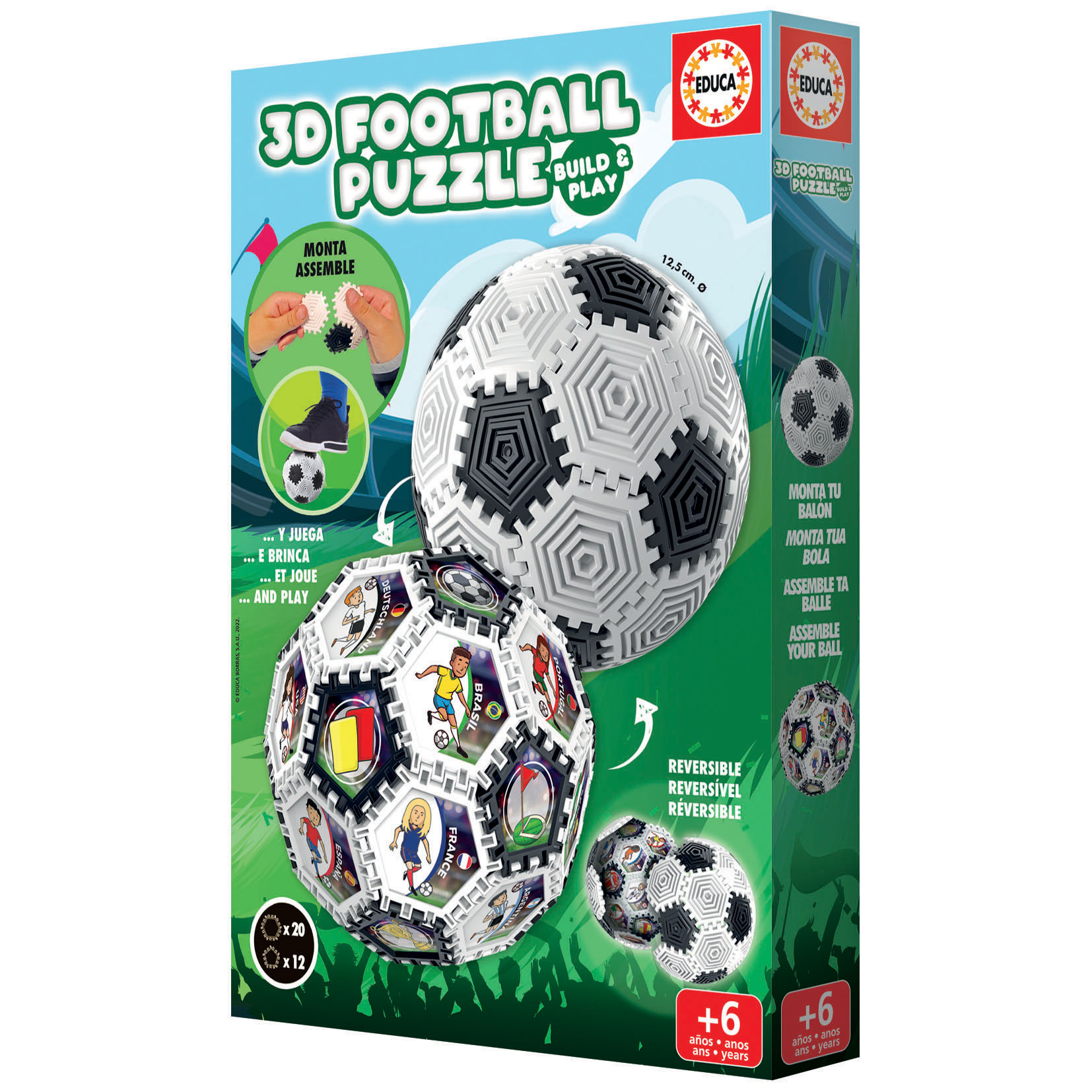 Puzzle EDUCA 3D Futbol 19210 (Edad Mínima: 6 años - 32 Piezas)