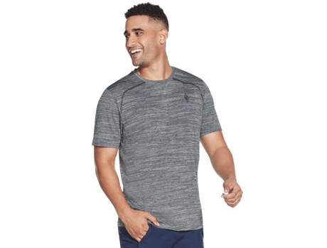 Camiseta SKECHERS Hombre (Poliéster - Gris - L)