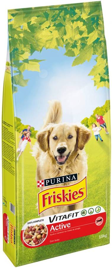 Pienso para Perros FRISKIES Active (15 kg - Seco - Todas las Edades - Sabor: Carne)