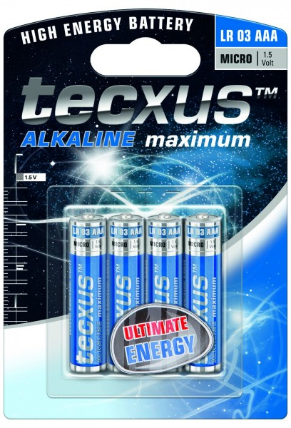 Pack 4 Pilaas alcalinas TECXUS AAA