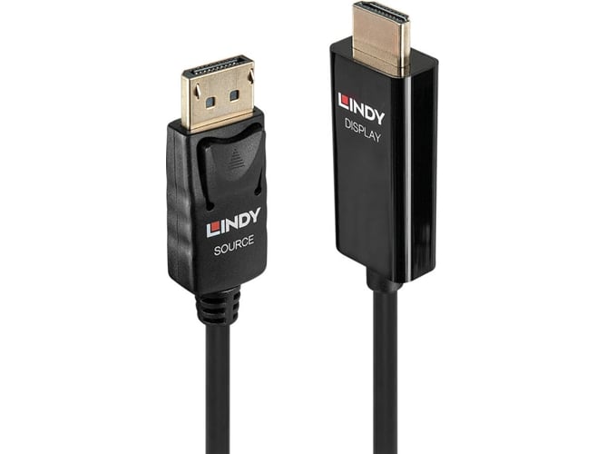 Adaptador de Cable de Vídeo LINDY 40914 HDMI tipo A (Estándar) DisplayPort Negro 0,5 m