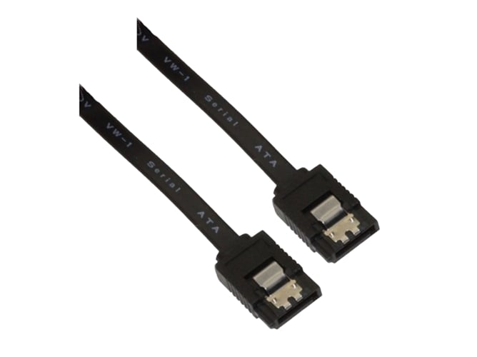 Cable Sata Iii datos 6g con anclajes negro 0.5 nanocable 0.5m 10.18.1001bk de 0.5mts 05