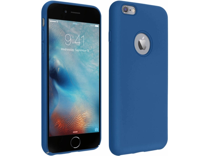 Funda iPhone 6 Plus, 6s Plus AVIZAR Silicona Azul