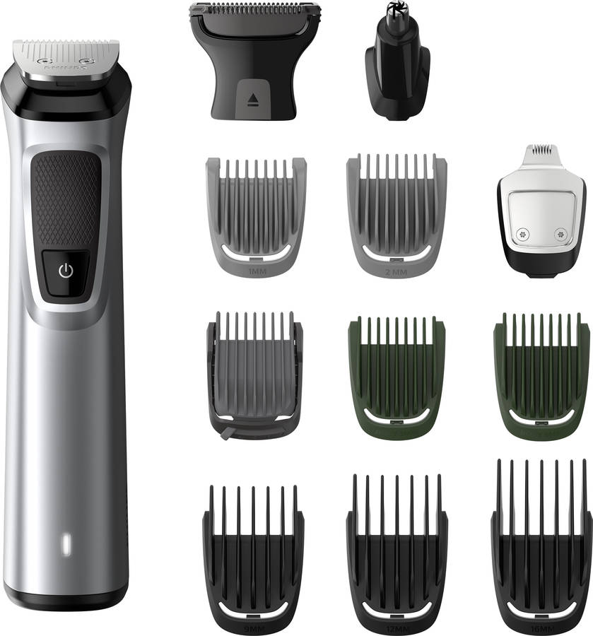 Aparador Mulltifunciones Philips mg771515 autonomía 120 min batería multigroom series 7000 cara cabello y afeitadora caracuerpocabeza 13 en 1 seco plata recortadora tecnología