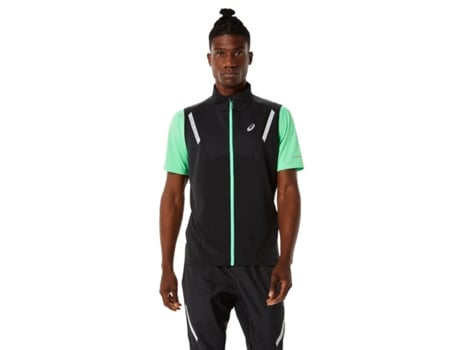 Camiseta ASICS Hombre (Poliéster - Negro - M)