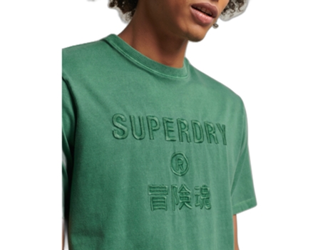 Camiseta para Hombre SUPERDRY (S - Verde)