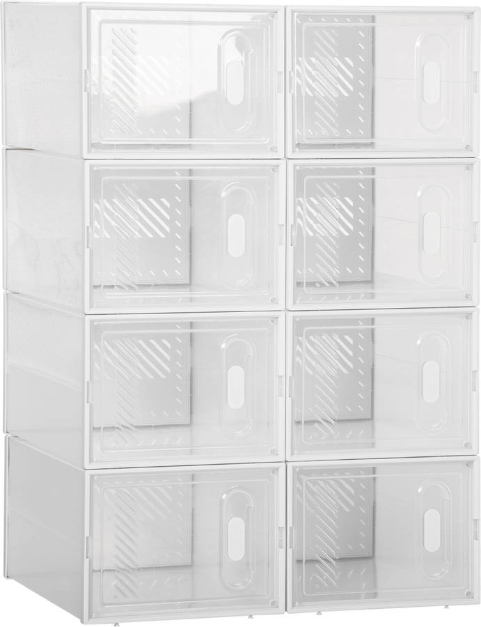 Armario Modular De cajas zapatos talla 43 con 8 cubos puertas muble organizador para entrada pasillo dormitorio 25x35x19 cm 850174 25 35 19