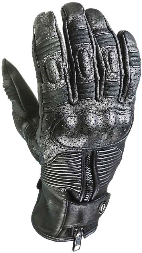 Guantes Unisex GARIBALDI Smoke Vintage Negro para Motociclismo (XXL)