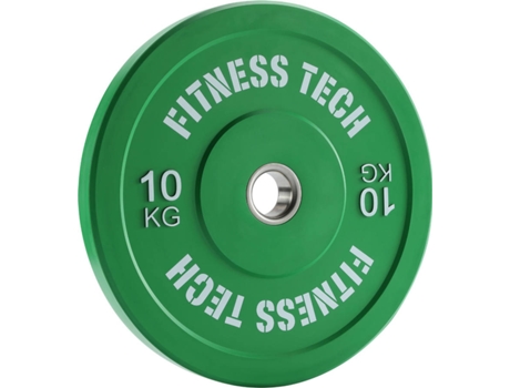 Disco FITNESS TECH Plate Verde (10 kg)