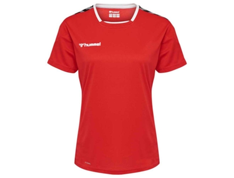 Camiseta de Mujer para Fútbol HUMMEL Authentic Poly Rojo (XS)