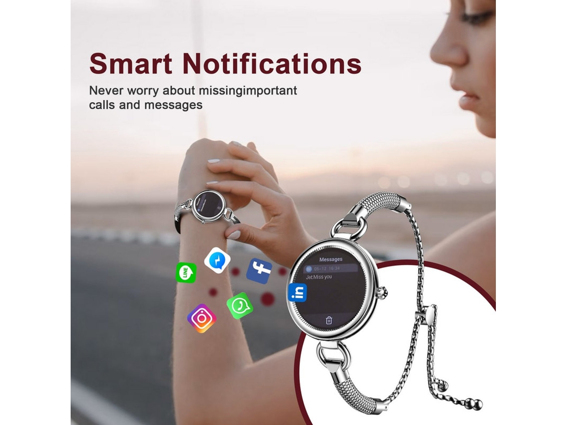Reloj inteligente de actividad física Tracker Fit Bit Smart Watch para  mujeres con contador de calorías Monitoreo de oxígeno en sangre adecuado  para