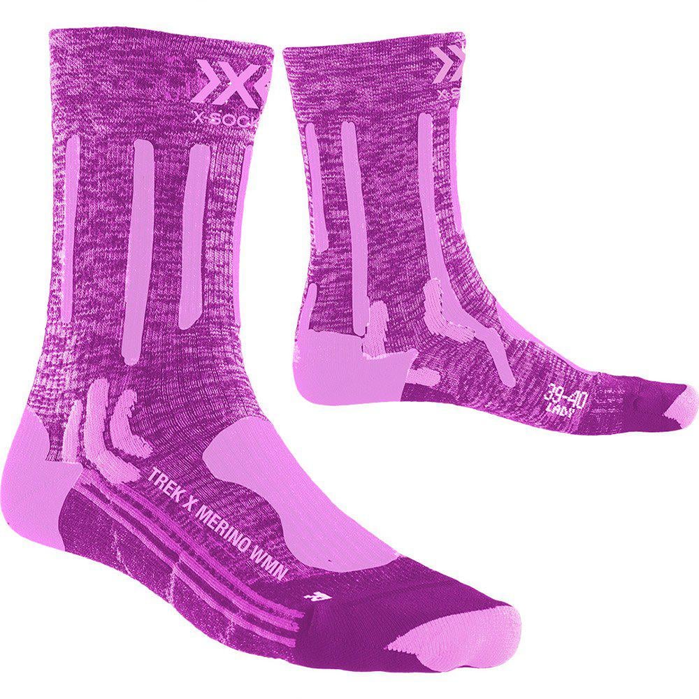 Calcetines para Mujer X-SOCKS X Merino Rosa para Montaña (EU 41 - 42)