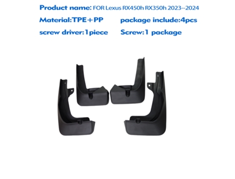 Superior 2023 2024 para el nuevo Lexus RX RX500h RX350h guardabarros guardabarros contra salpicaduras accesorios de coche delantero trasero 4 Uds