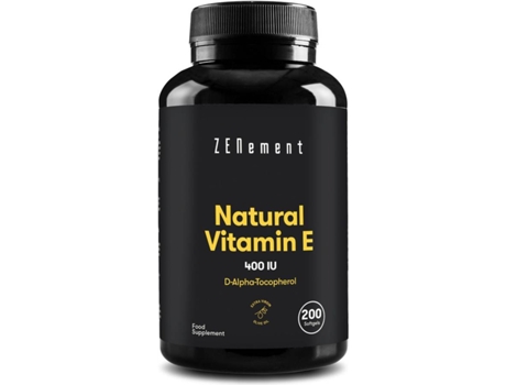 Complemento Alimentar ZENEMENT Vitamina E Natural - 400 UI (200 Softgels)