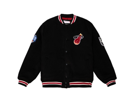 Abrigo para Hombre MITCHELL & NESS (Poliéster - L - Negro)