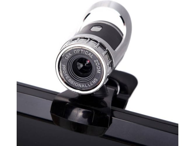 Webcam GOEIK web-50mp-S (Cámera HD - 360 Grados y Clip de Soporte - USB 2.0 - Negro - Plateado)