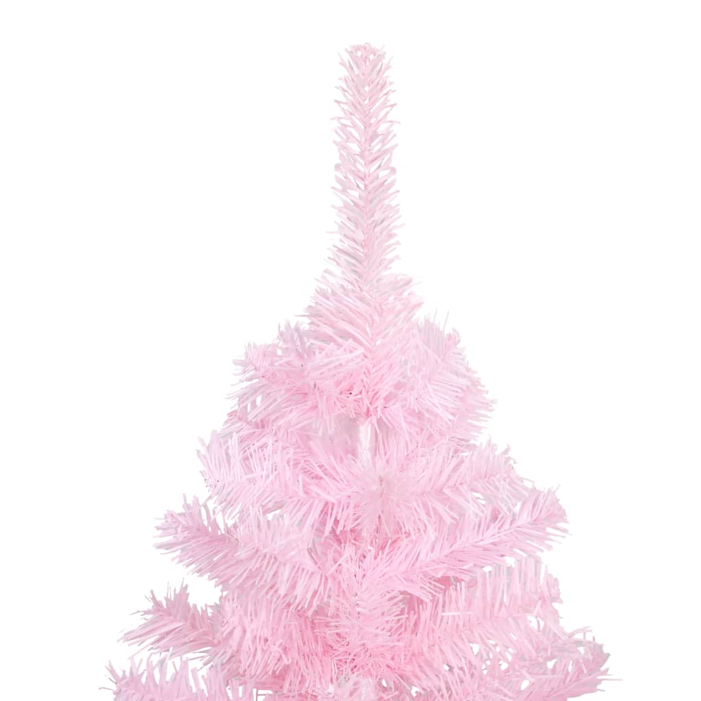 Árbol De Navidad artificial con led y pvc rosa 150 cm vidaxl luzes 75x15