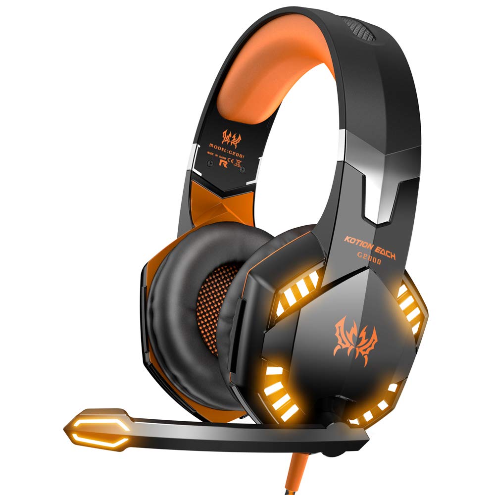 Auriculares Gaming KLACK Universal (Over Ear - Micrófono - Naranja)