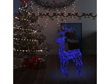 Reno De Navidad vidaxl 90 luces led azul 60x16x100cm