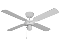 Ventilador de Techo EDM Modelo Báltico Blanco 50W 102 Cm