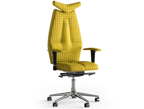 Silla de Oficina KULIK SYSTEM Jet Stitching PU Cuero (Amarelo -130x50x50cm)