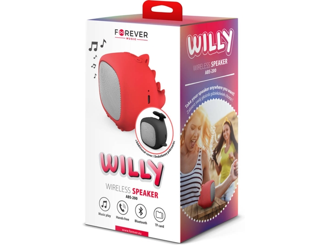 Altavoz Bluetooth FOREVER Willy ABS-200 Rojo