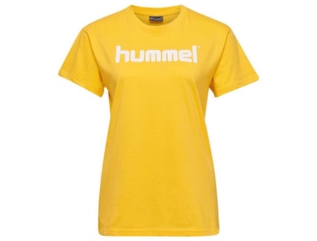 Camiseta de Mujer para Fútbol HUMMEL Go Logo Algodón Amarillo (M)