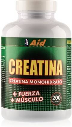 Complemento Alimenticio JUST AID Creatina Monohidrato (200 cápsulas)