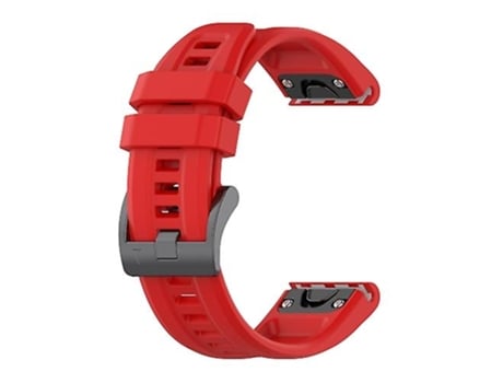 Correa para Garmin Fenix 7x Solar 26 mm Correa de reloj deportiva de silicona de color puro Rojo VENISYMLIS