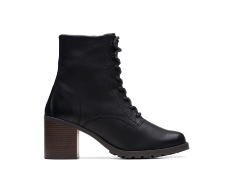 Botas CLARKS Clarkwell Lace Black WLined Lea (Negro - EU-39)