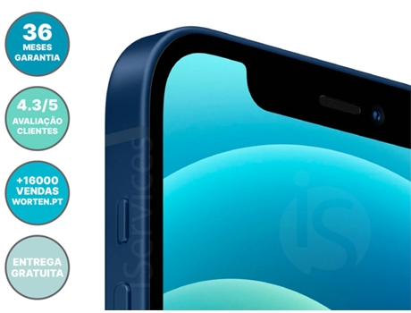 iPhone 12 Mini APPLE (Reacondicionado Marcas Mínimas - 4 GB - 64 GB - Azul)