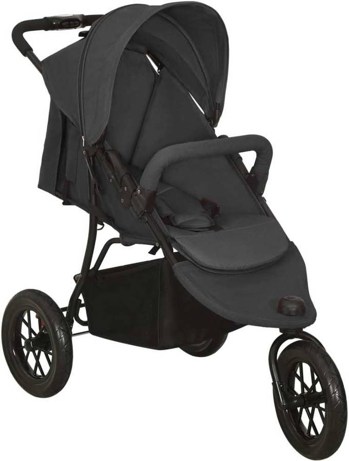 Carrito de Bebé VIDAXL de Acero Gris Antracita