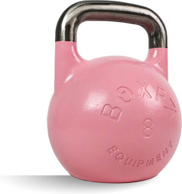 Boxpt Kettlebell De en hierro cromado competição rosa 8kg