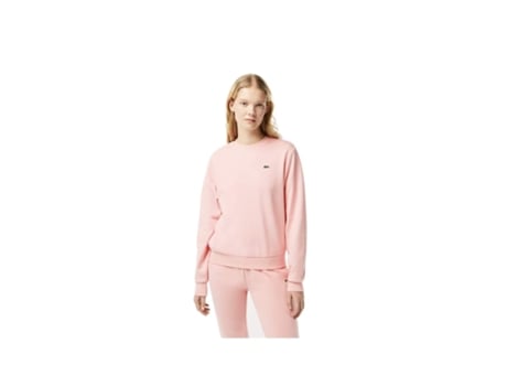 Camiseta de Mujer LACOSTE Molleton Algodón Rosa (36)