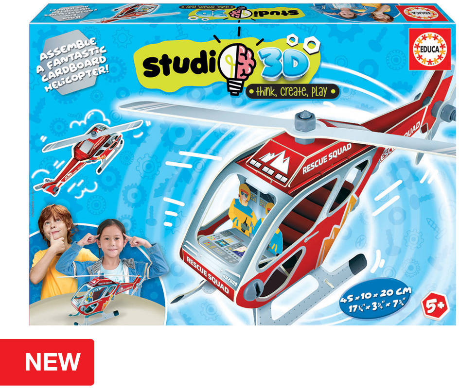 Juego Educativo EDUCA Studio 3D Helicóptero (Edad Mínima: 5 Años - 40,8 x 28,8 x 5,4 cm)