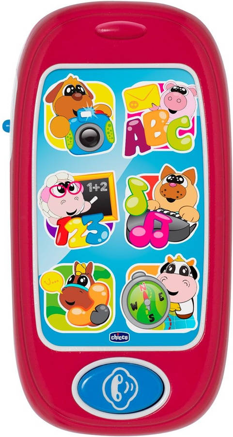 Chicco 00007853000000 Smartphone de animales educativo bilingüe italianoinglés