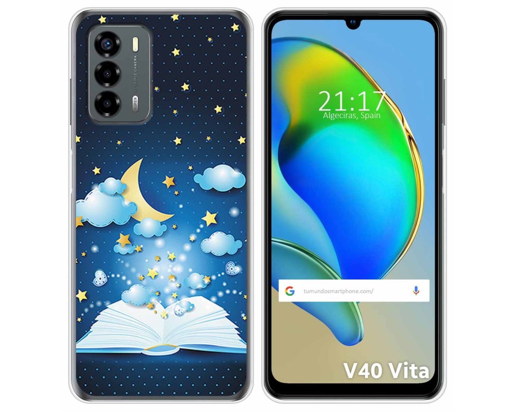 Funda Silicona para ZTE Blade V40 Vita diseño Libro Cuentos Dibujos